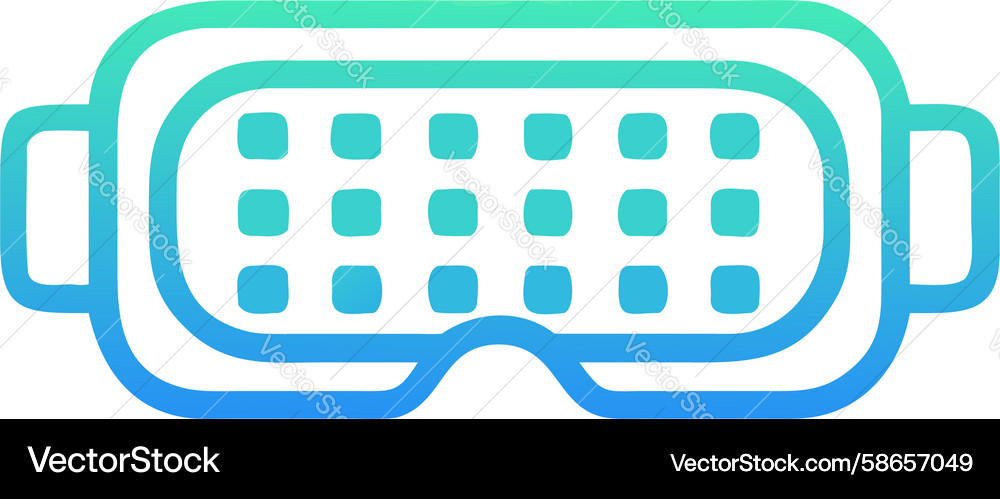VR Grid Display Interface Vector Image