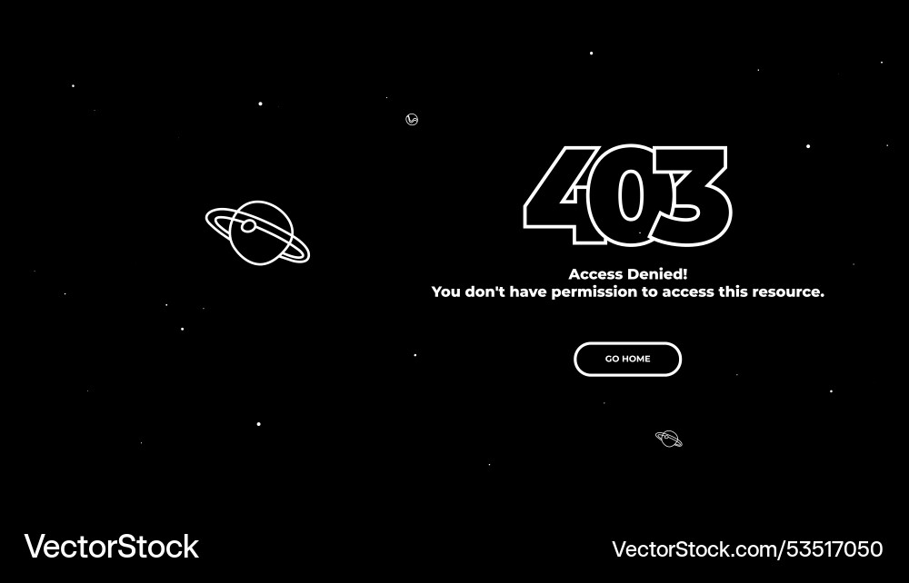 403 forbidden error page layout template 403 forbidden error page layout template vector image