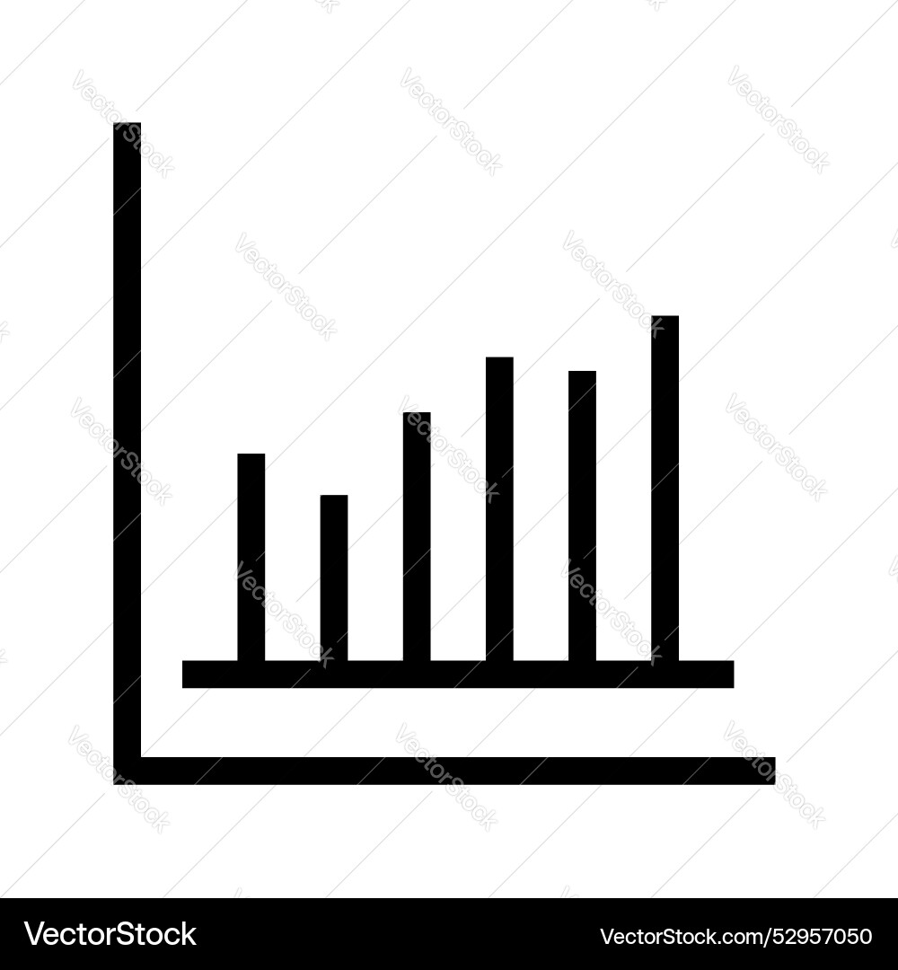 Bar chart icon outline style design isolated Bar chart icon outline style design isolated vector image