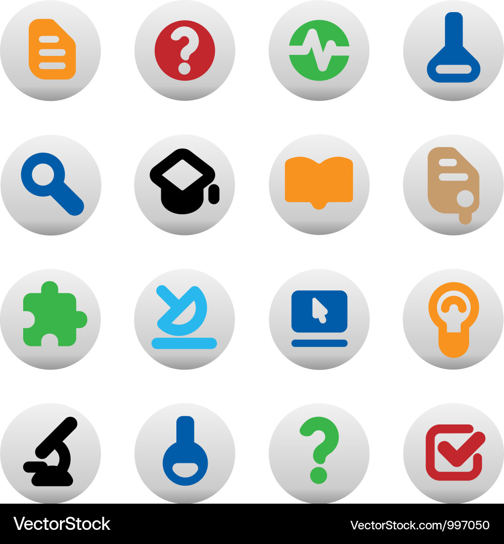 Buttons for science Vector Image