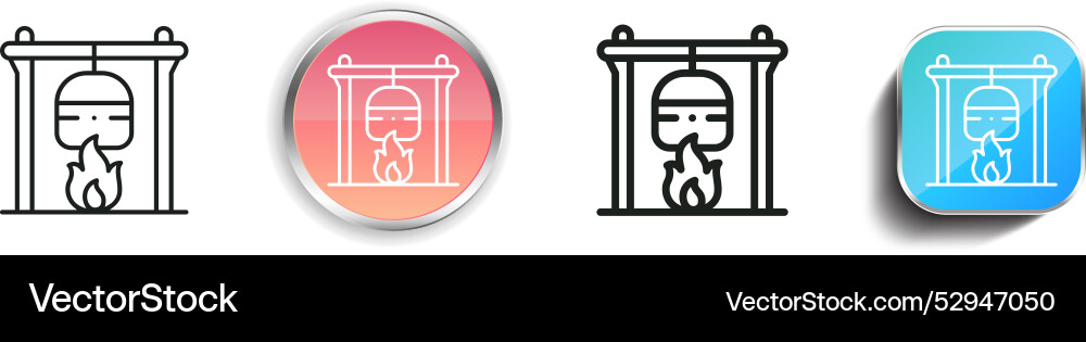 Cooking icon thin linear regular and button style Cooking icon thin linear regular and button style vector image