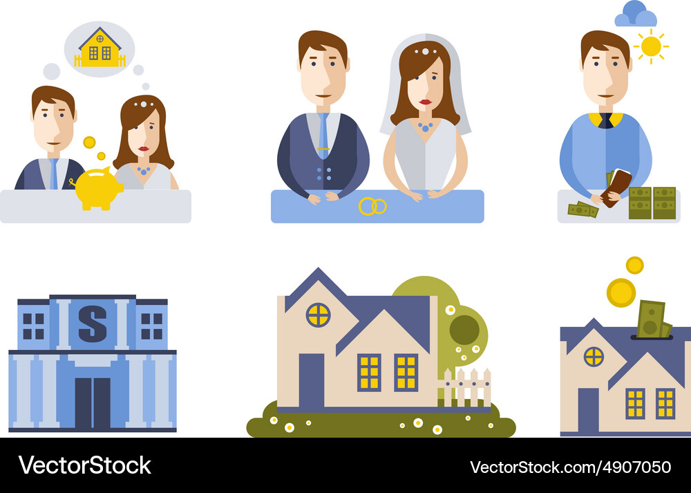 Elements of info-graphic showing process getting Vector Image