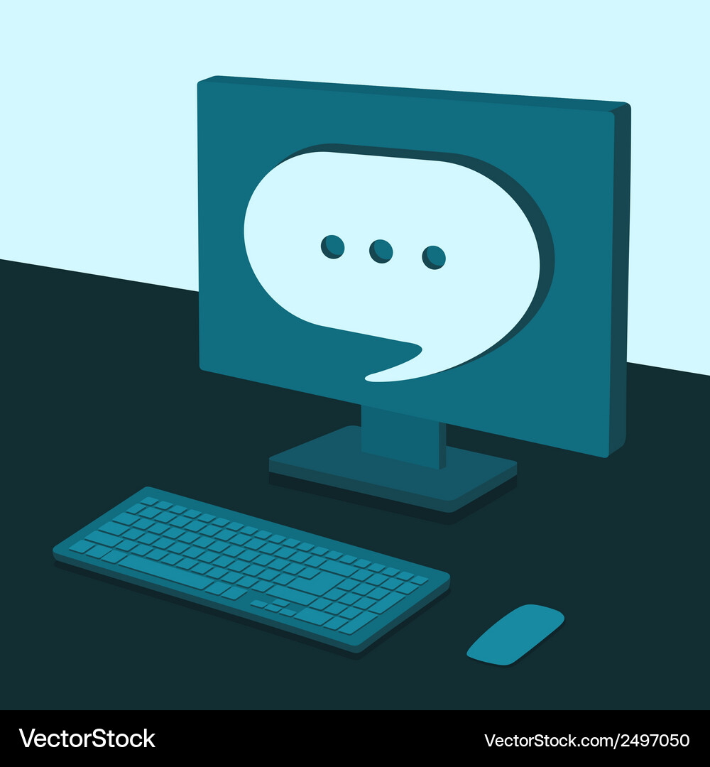 Modern Computer Communication Vector Image