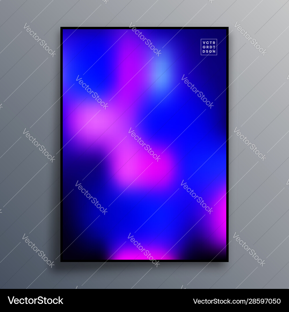 Poster template design with colorful gradient vector image