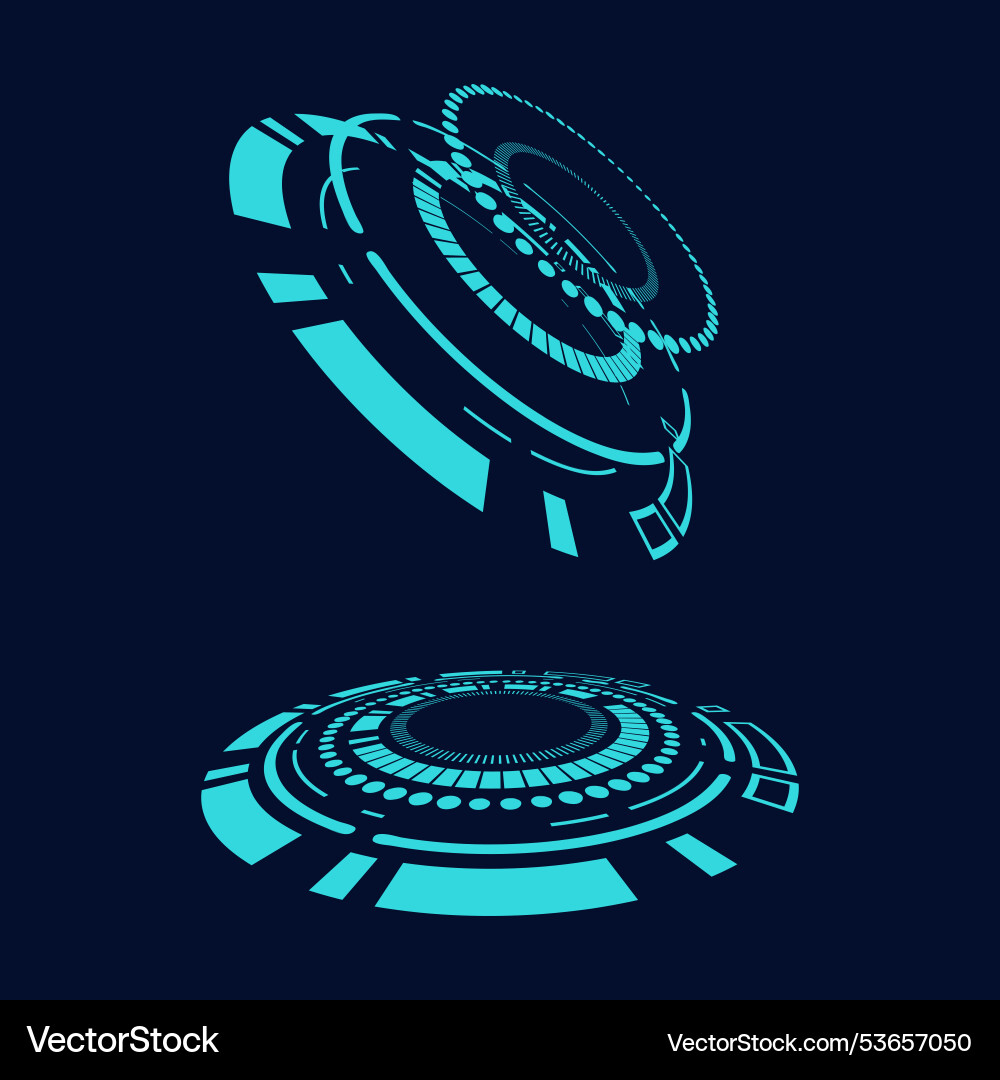 Sci fi circle frame modern user interface element Sci fi circle frame modern user interface element vector image
