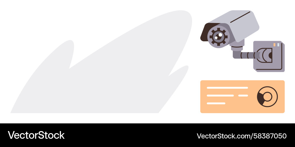 Security Camera Access Control System Vector Image