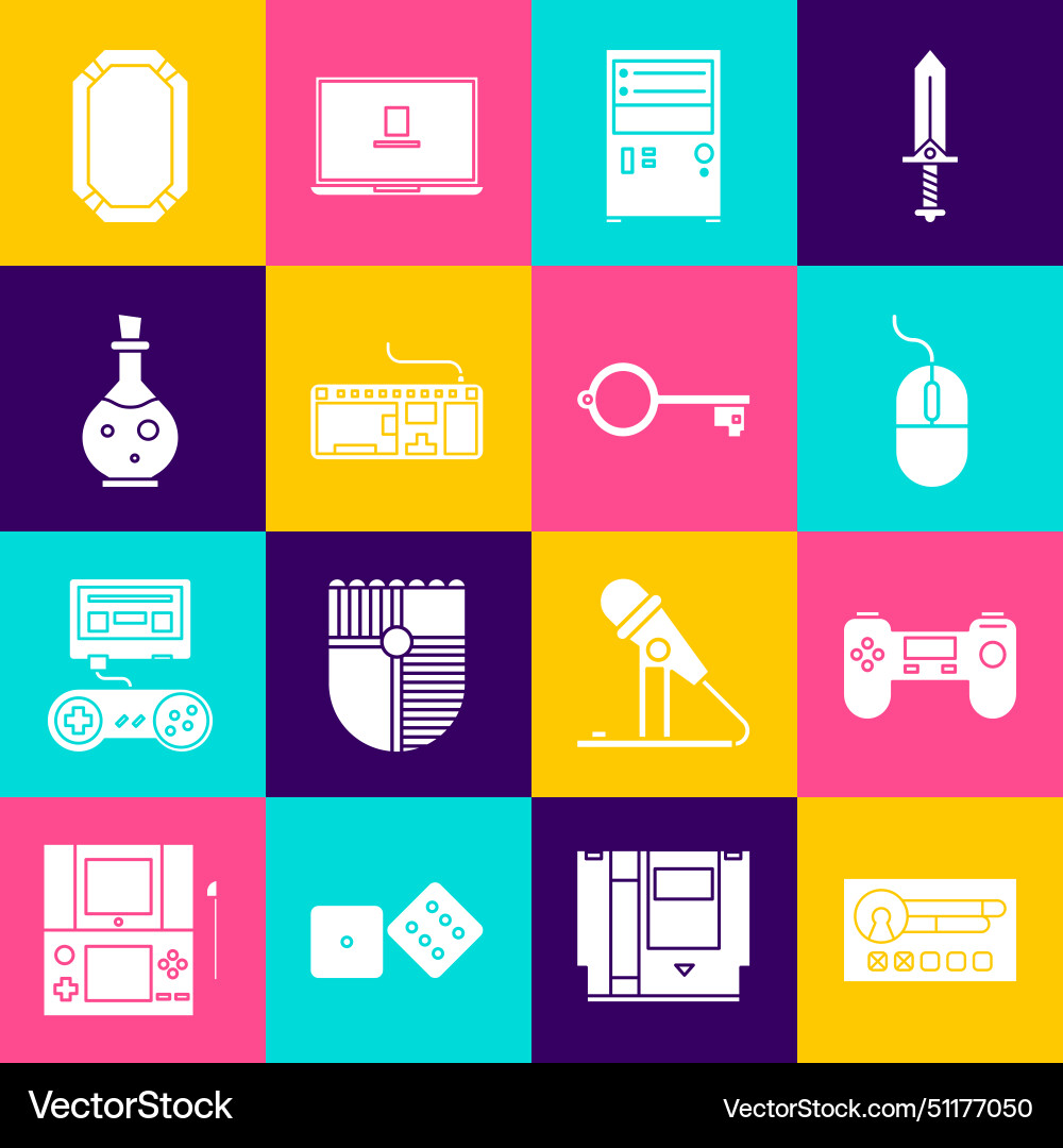 Set create account screen gamepad computer mouse Set create account screen gamepad computer mouse vector image