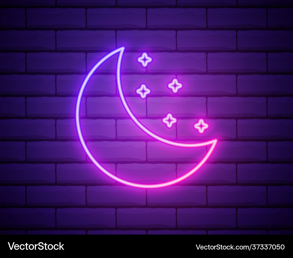 Simple moon weather symbol linear icon with thin Simple moon weather symbol linear icon with thin Vector Image