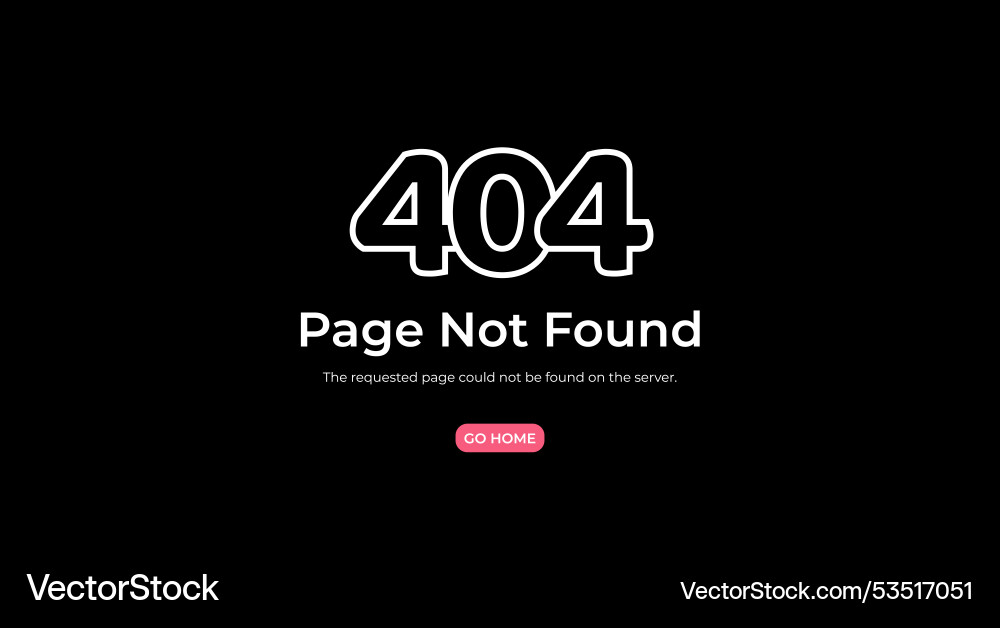 404 page not found error layout template 404 page not found error layout template vector image