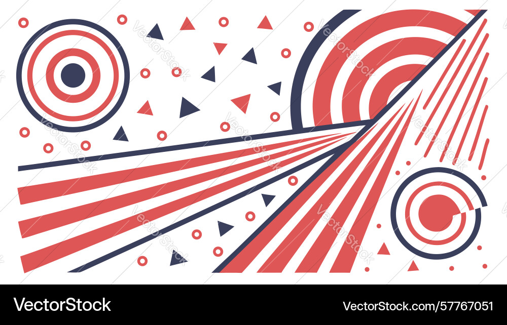 Abstract patriotic design with dynamic lines vector image