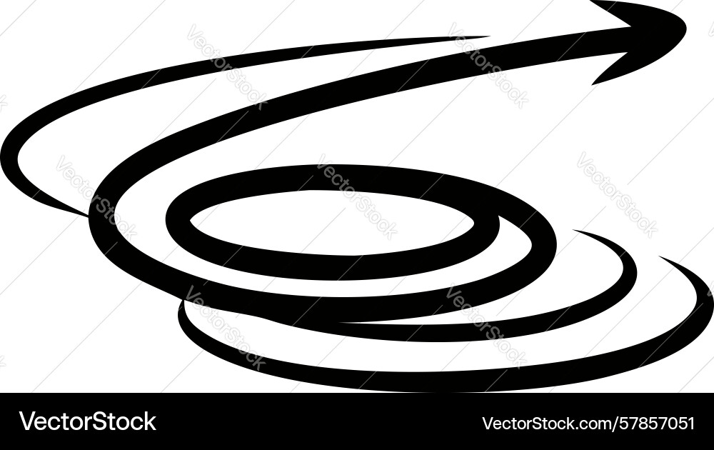 Abstract swirling arrow dynamic process flow vector image