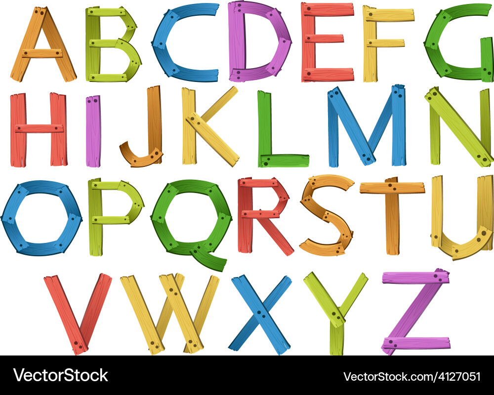 Alphabets Royalty Free Vector Image - VectorStock