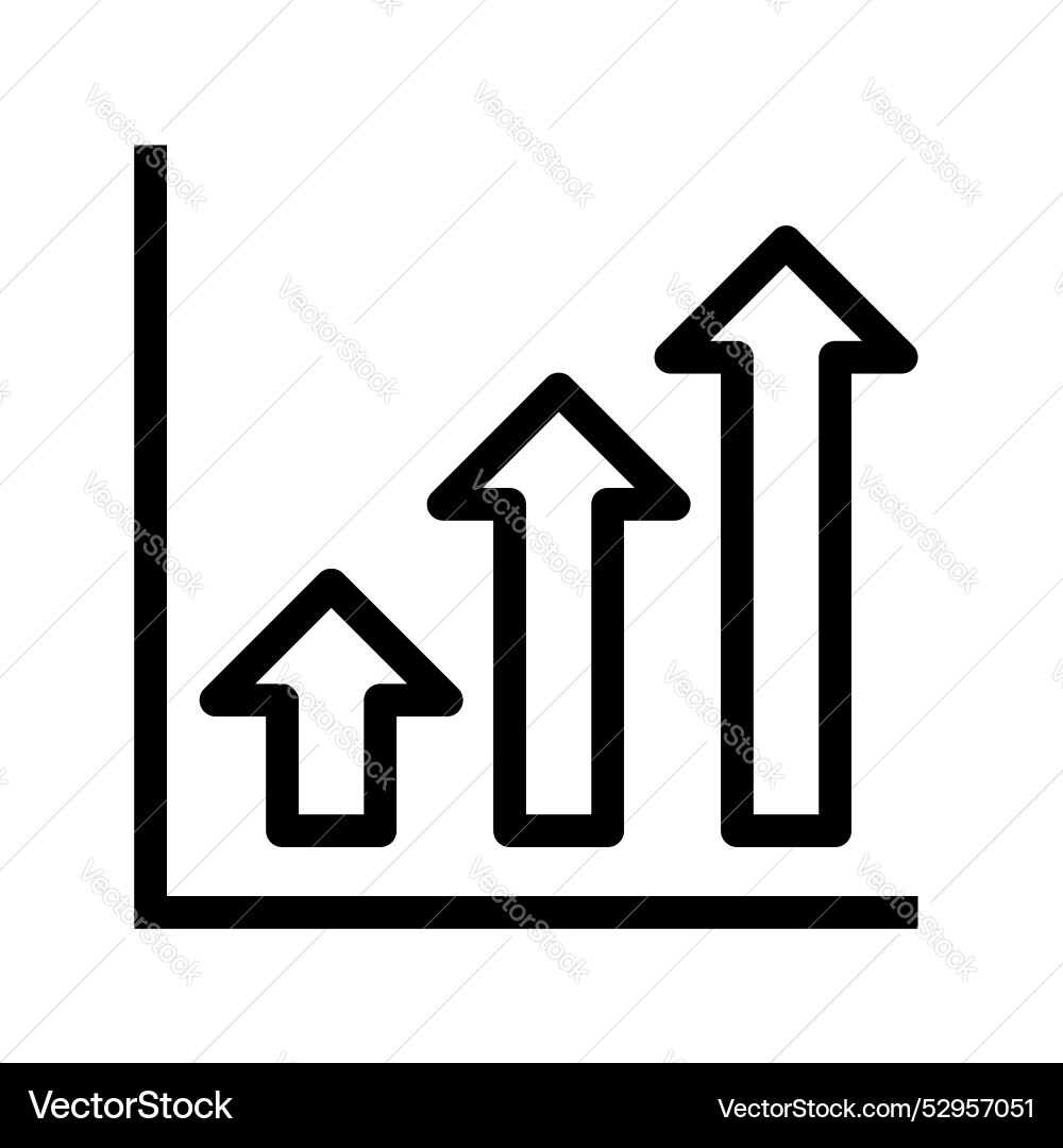 Bar chart icon outline style design isolated Bar chart icon outline style design isolated vector image