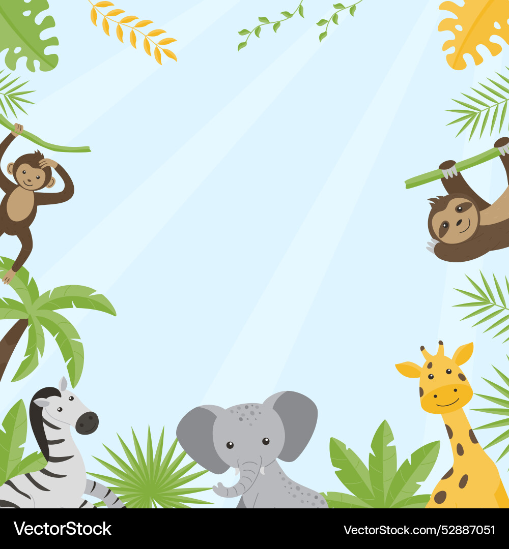 Children square empty frame with the image Children square empty frame with the image vector image