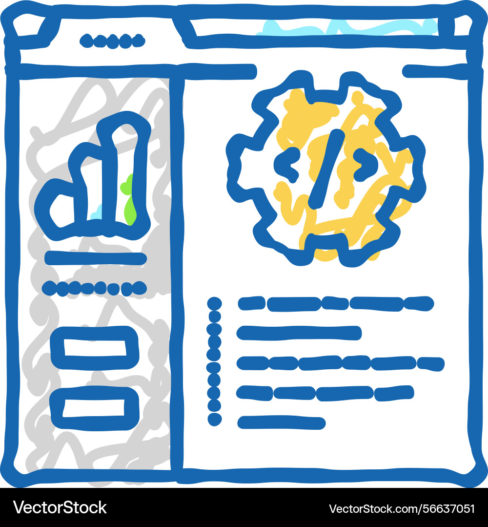 Code optimization analyst icon doodle Vector Image