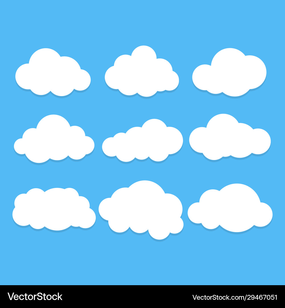 Cute clouds Royalty Free Vector Image - VectorStock