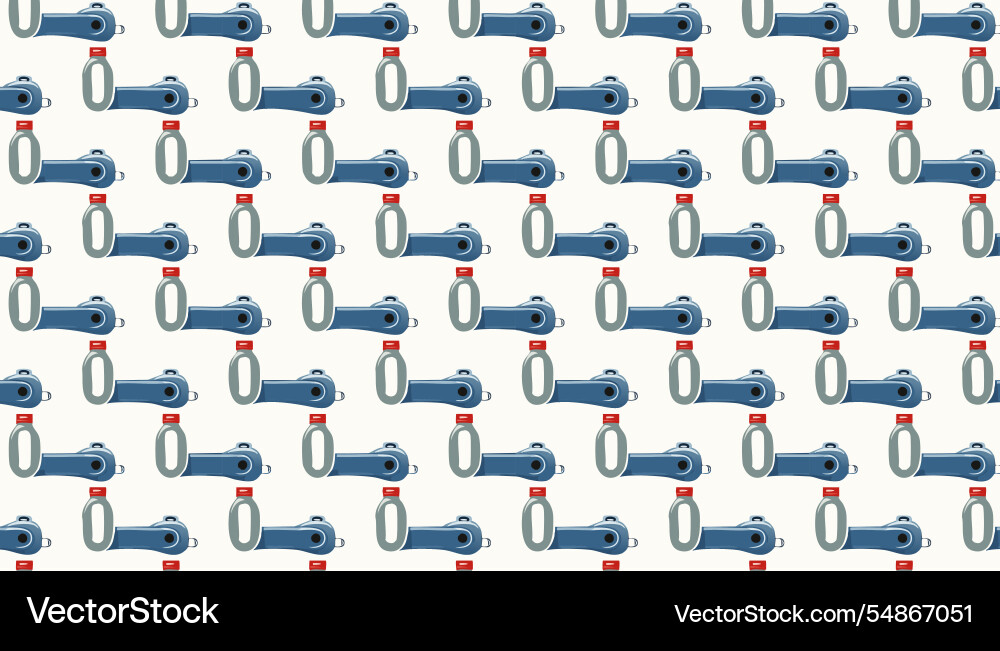 Seamless pattern with manual can opener stock Seamless pattern with manual can opener stock Vector Image