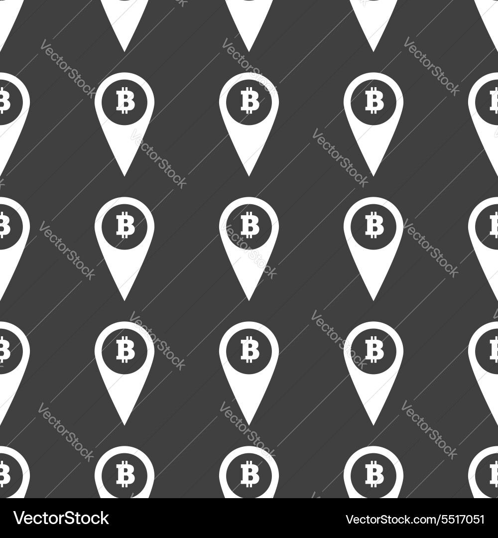 Straight black bitcoin pointer pattern vector image