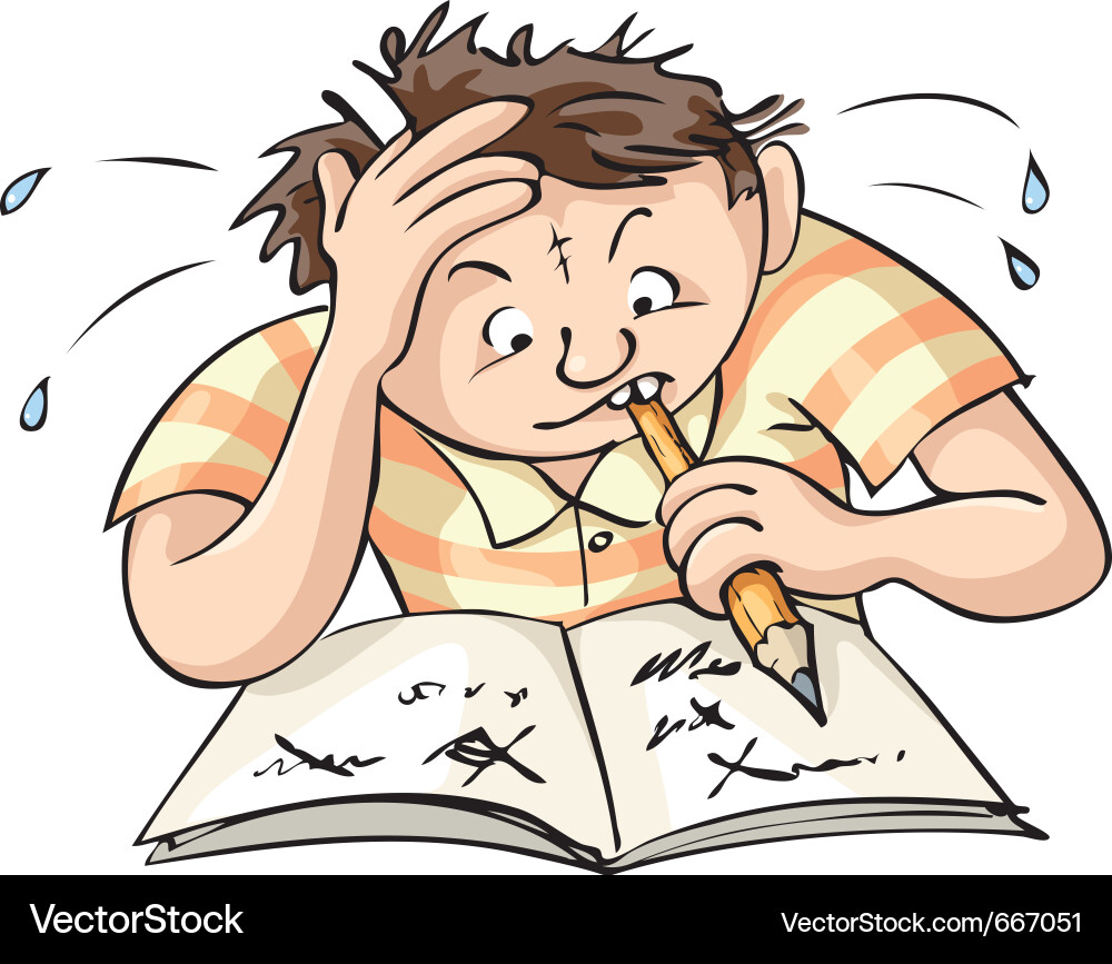 Struggling Student vector image