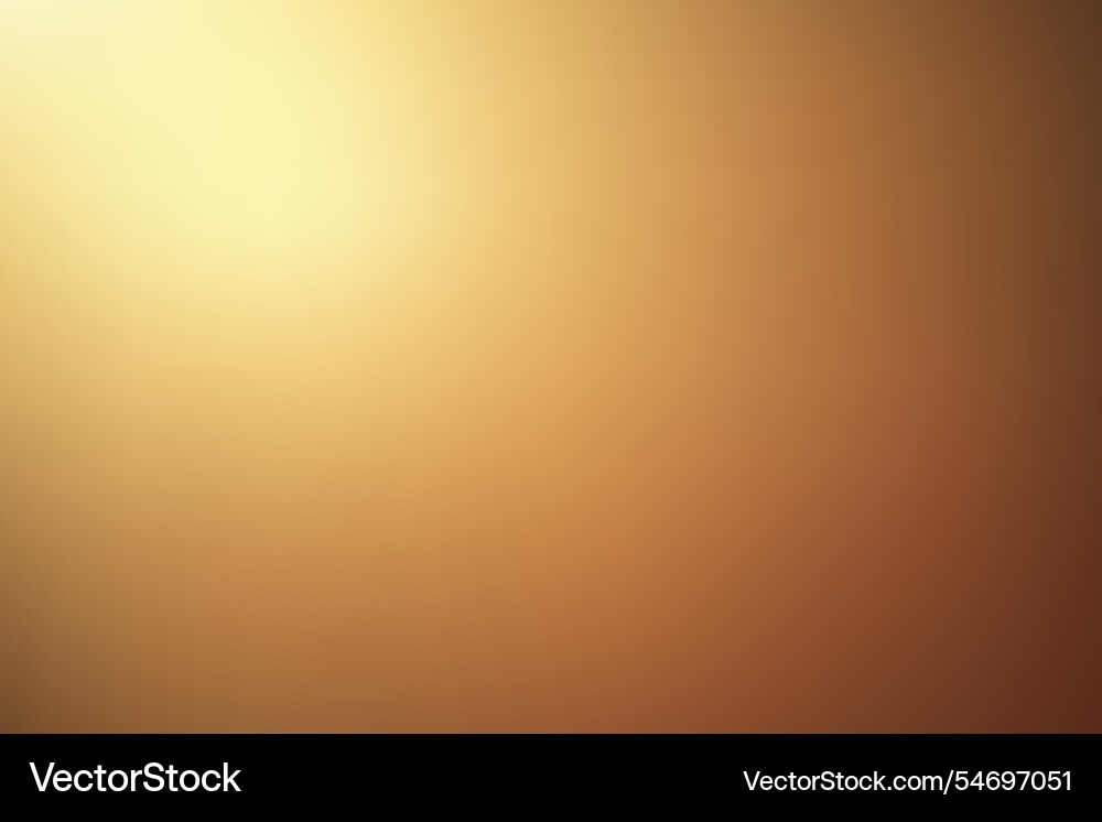 Warm golden gradient background with soft light vector image