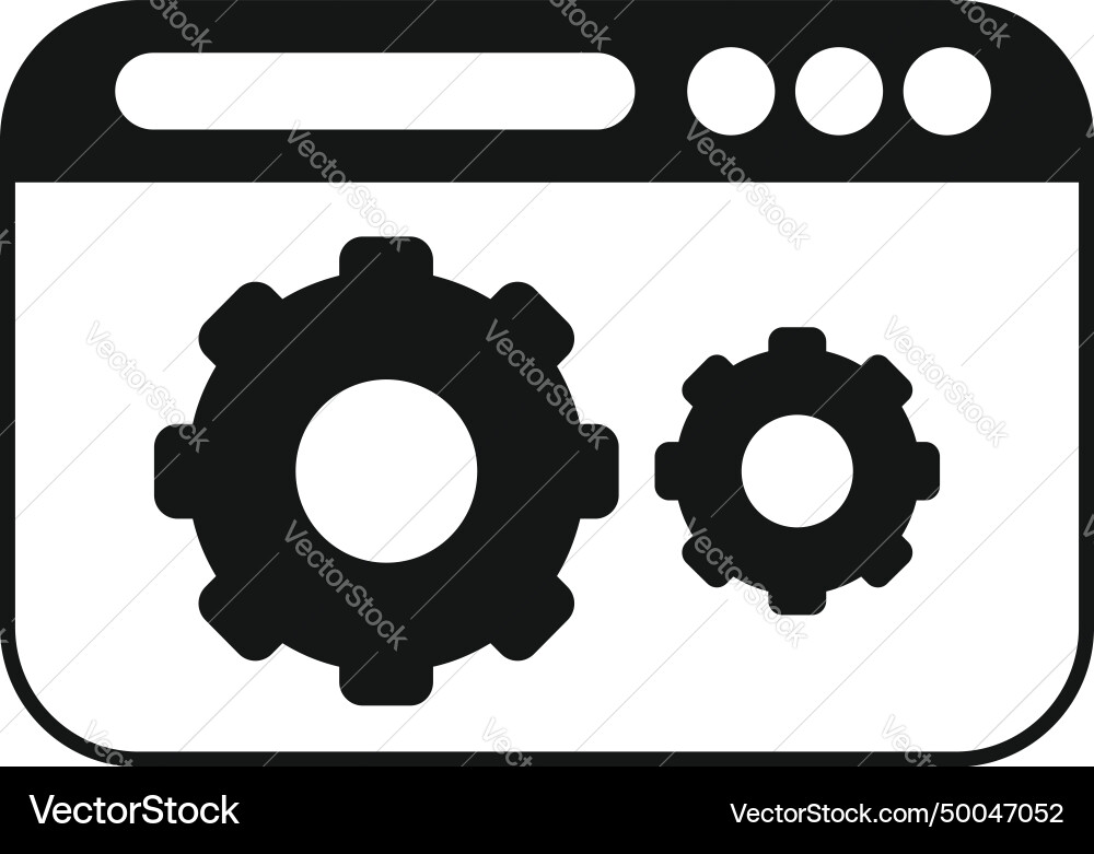 Website data search icon simple digital Website data search icon simple digital vector image