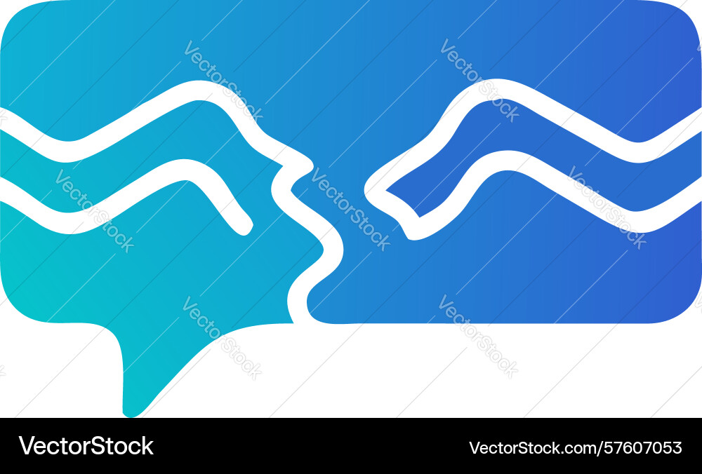 Abstract flow speech bubble for dynamic talk vector image