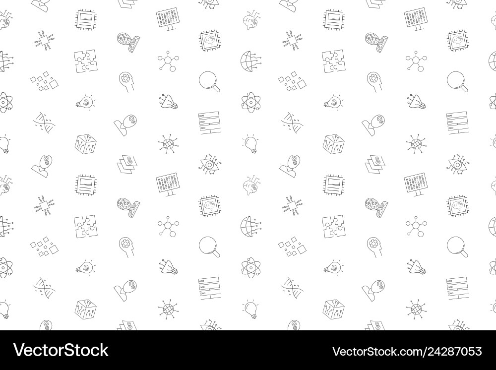 Artificial intelligence pattern Artificial intelligence pattern vector image