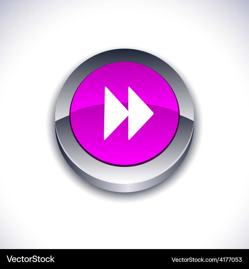 Forward 3d button Vector Image