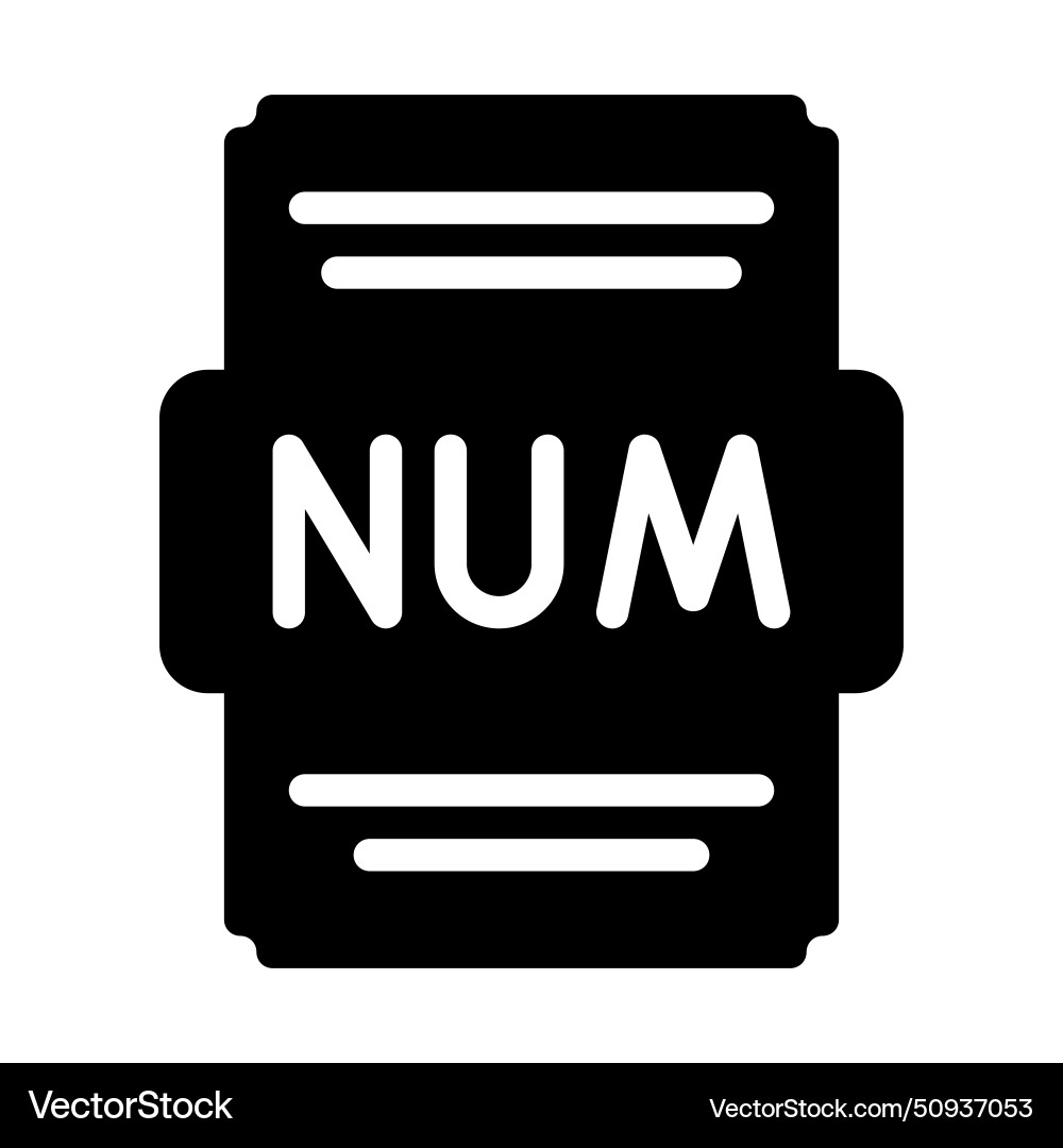 Number file icon solid style spreadsheet Number file icon solid style spreadsheet vector image