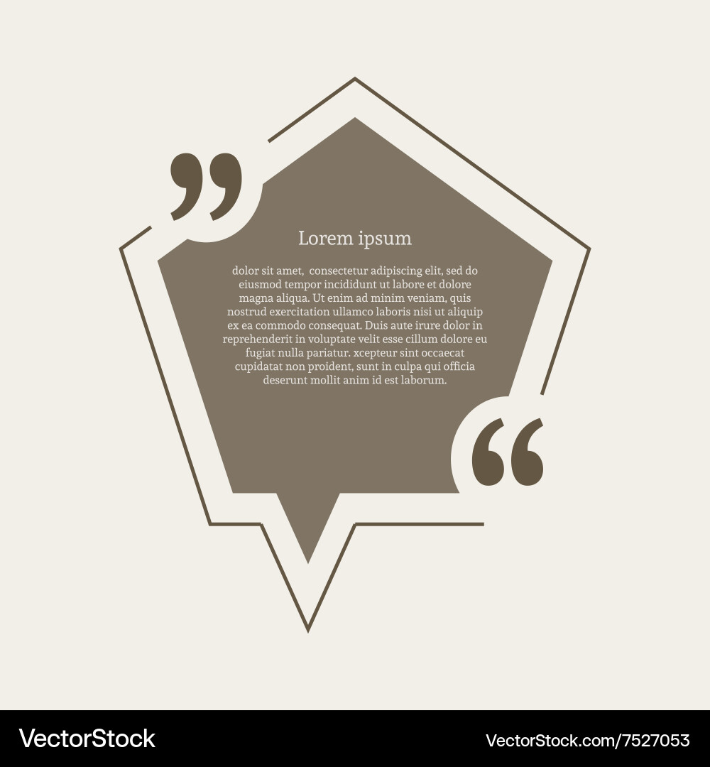 Quotation mark speech bubble Vector Image
