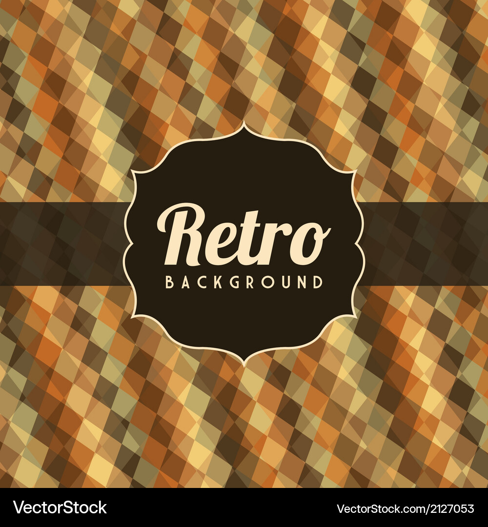 Retro over pattern background Vector Image