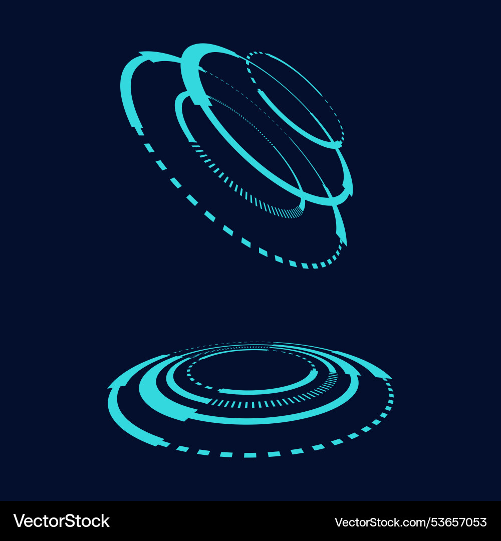Sci fi circle frame modern user interface element Sci fi circle frame modern user interface element vector image