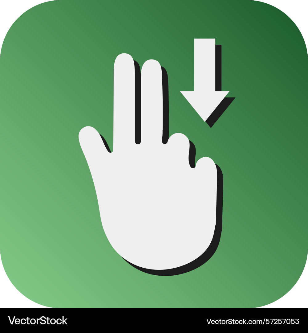Scroll down glyph gradient background icon Vector Image
