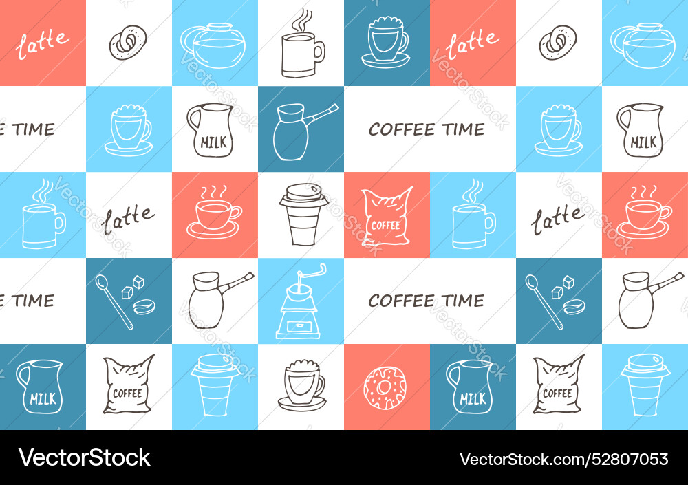 Seamless colored checkered pattern Seamless colored checkered pattern Vector Image