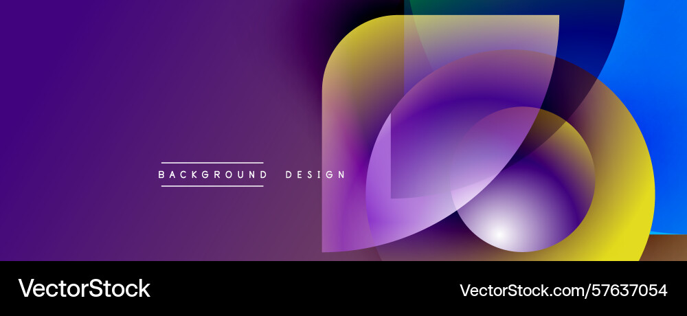 Abstract gradient shapes overlap purple backdrop Abstract gradient shapes overlap purple backdrop vector image