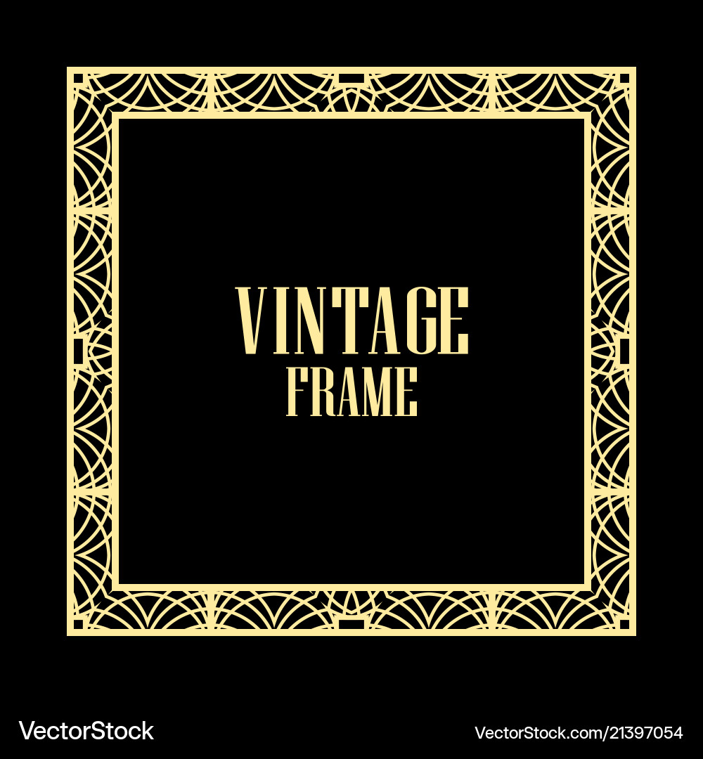 Art deco frame Royalty Free Vector Image - VectorStock