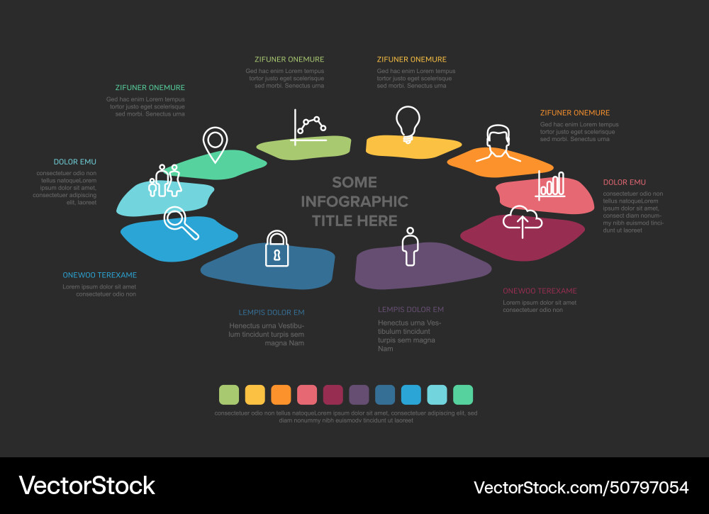 Dark rainbow color icon elements in circle Dark rainbow color icon elements in circle vector image