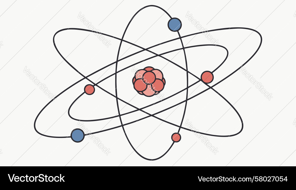 Dynamic Atomic Model – Physics Concept Vector Image