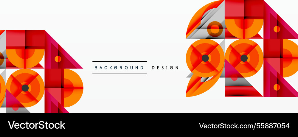 Geometric abstract composition with intersecting Geometric abstract composition with intersecting Vector Image
