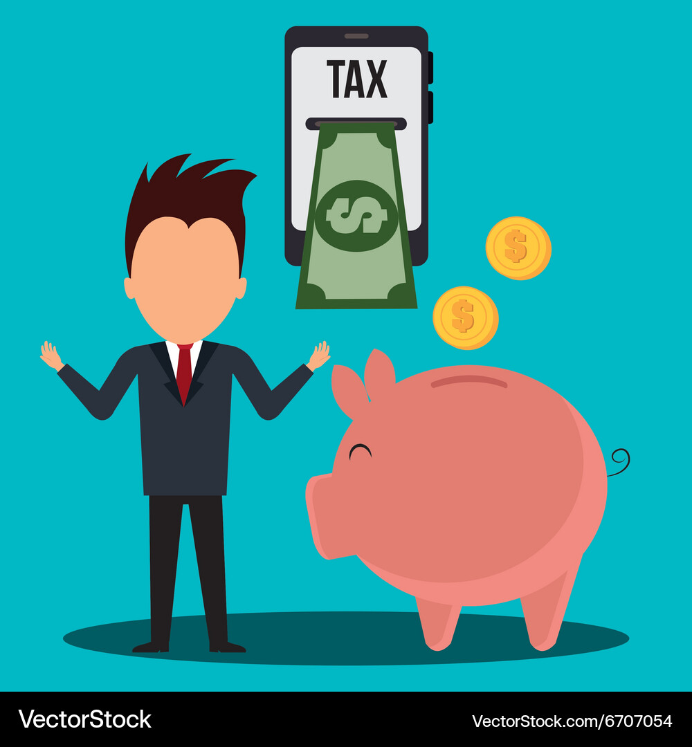 Government taxes payment Vector Image