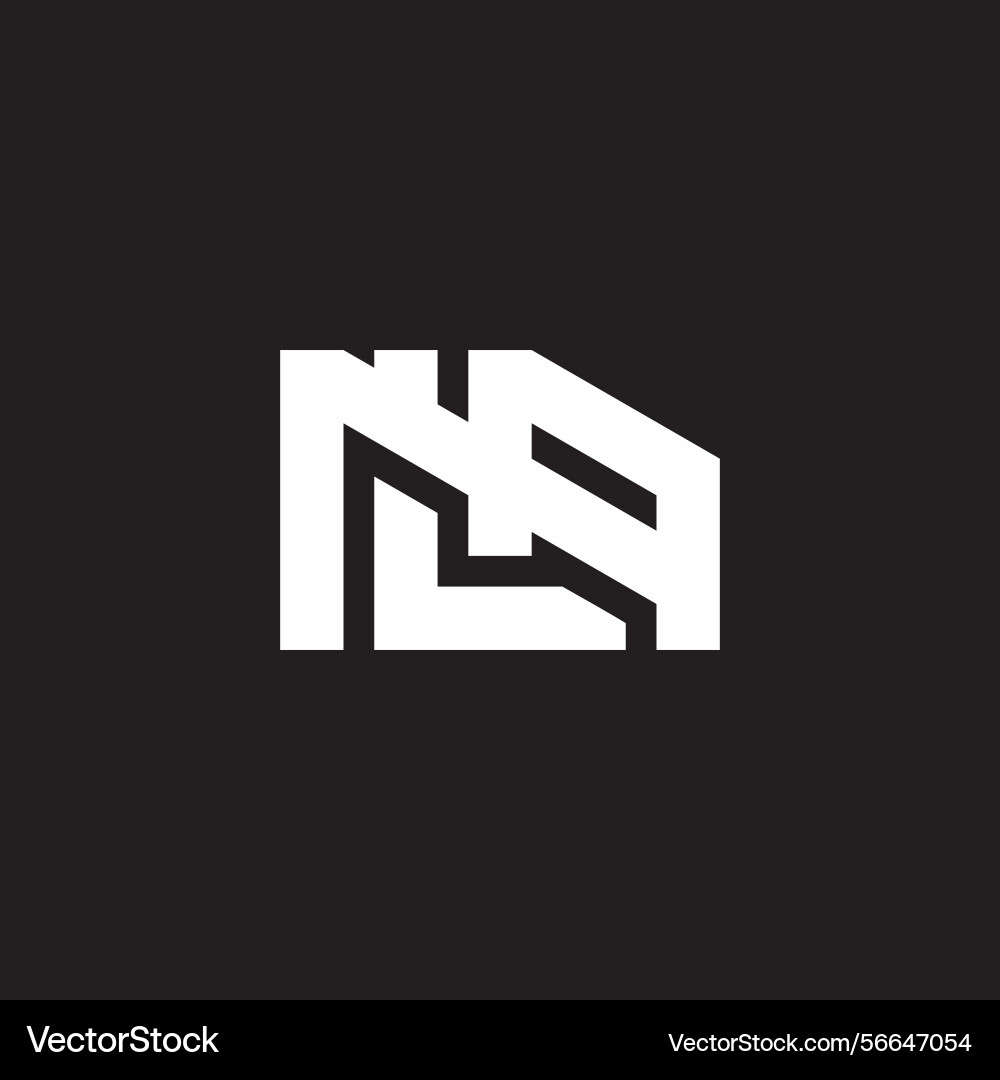 Letters mla simple stripes overlapping lines logo Letters mla simple stripes overlapping lines logo Vector Image