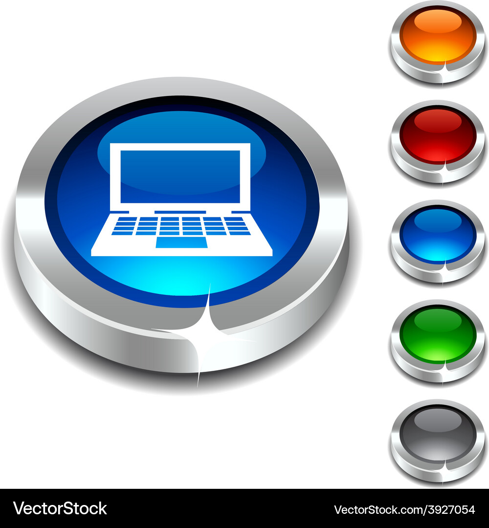 Notebook 3d button Vector Image