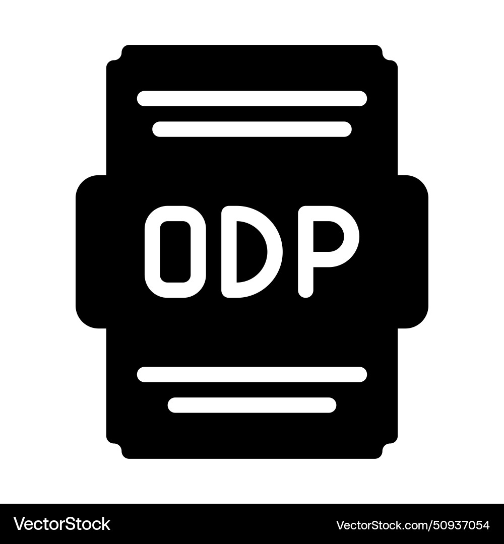 Odp file icon solid style spreadsheet type Odp file icon solid style spreadsheet type vector image