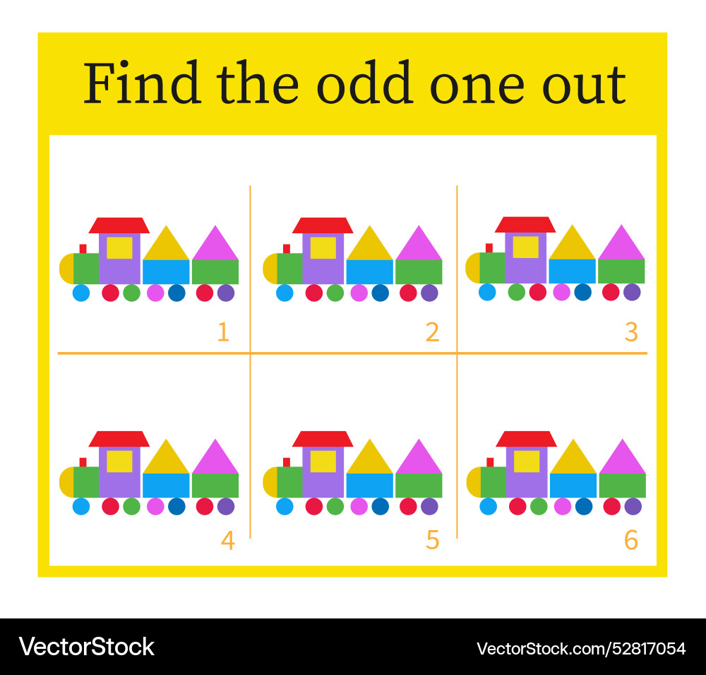 Puzzle game for children attention task Vector Image