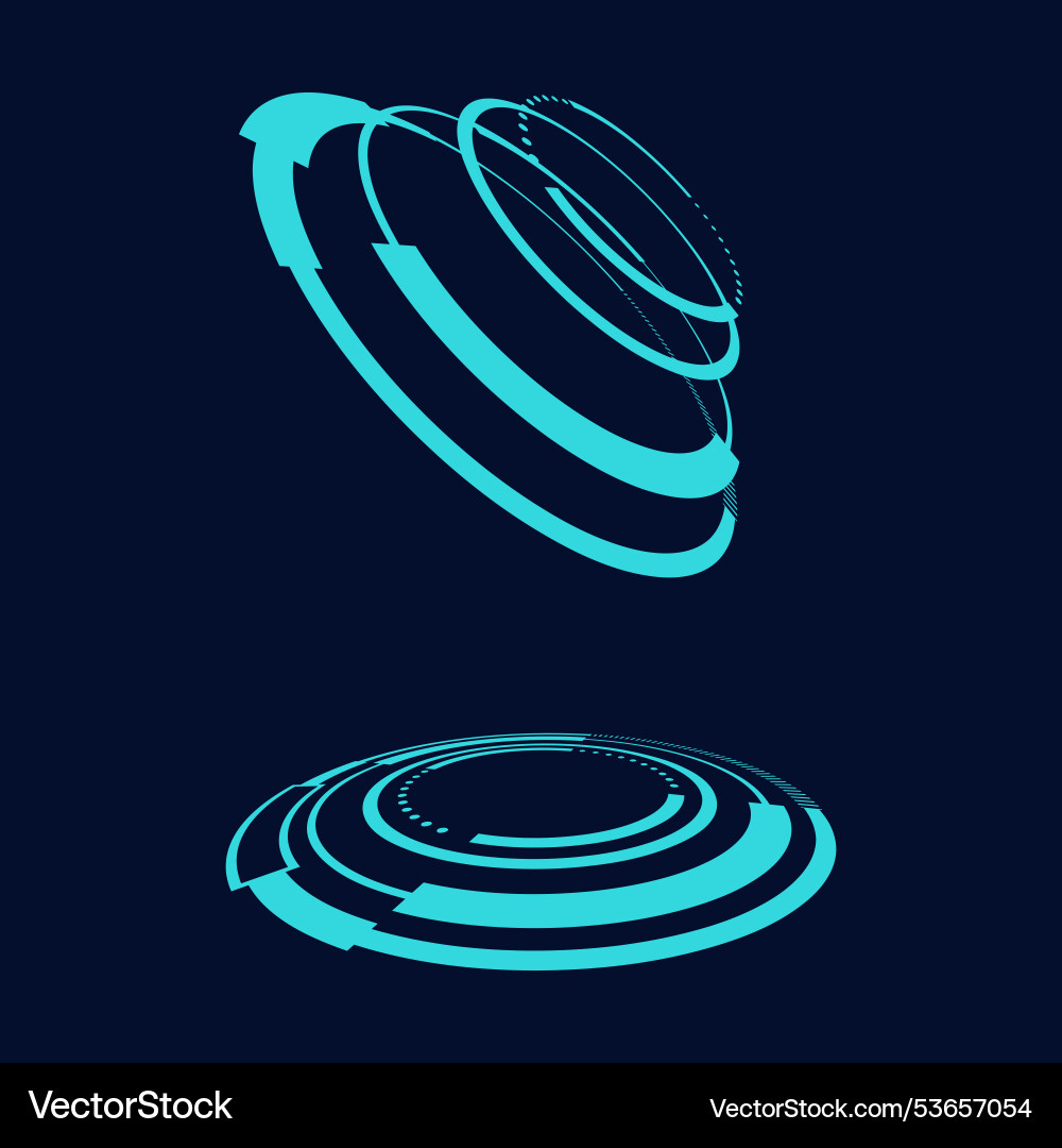 Sci fi circle frame modern user interface element Sci fi circle frame modern user interface element Vector Image