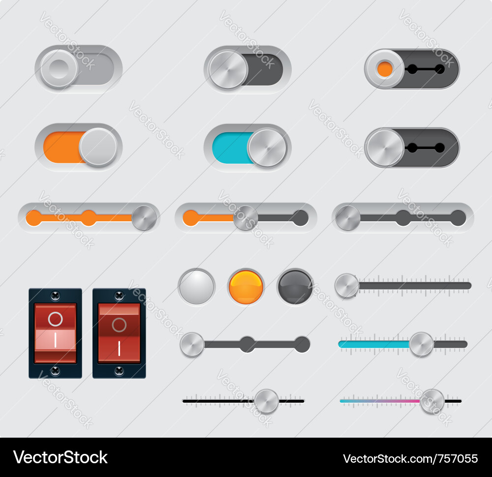 Control Panel Elements vector image