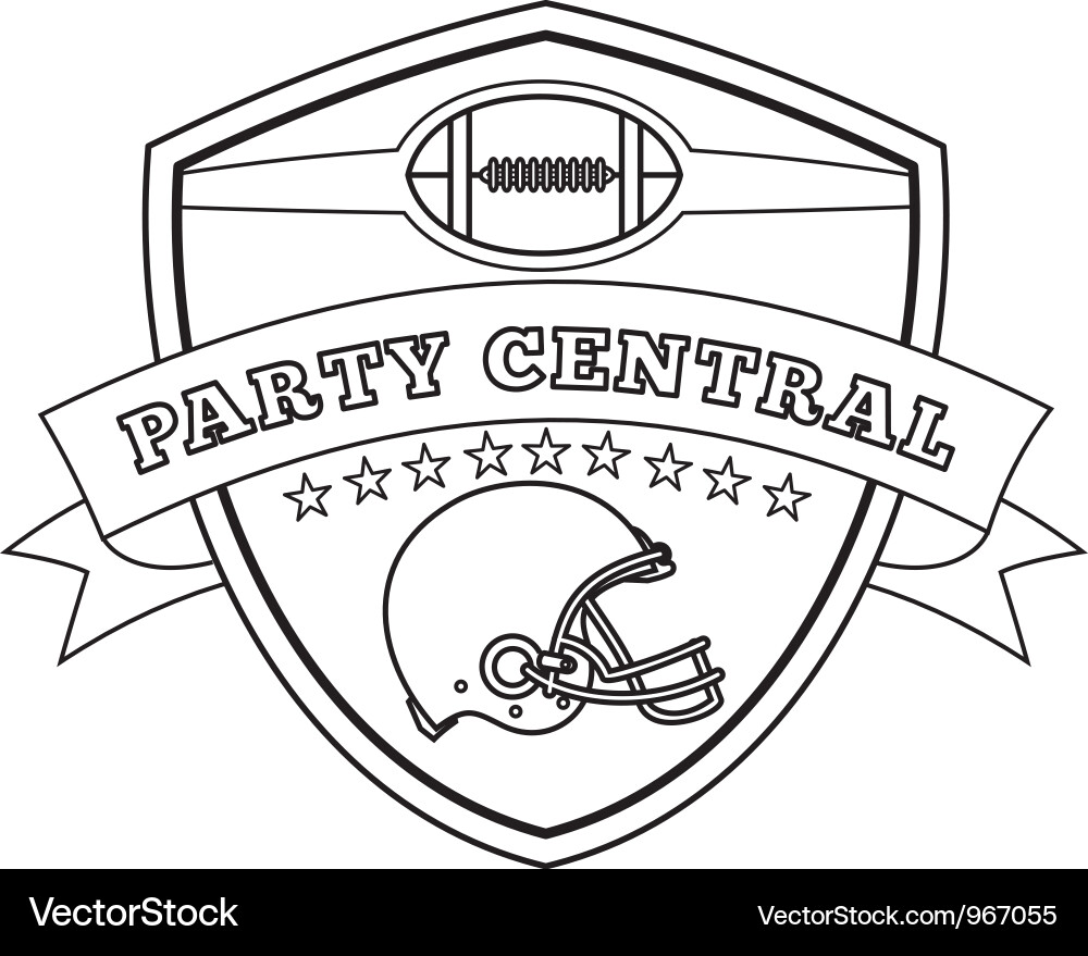 Football Helmet Shield - Party Central Vector Image