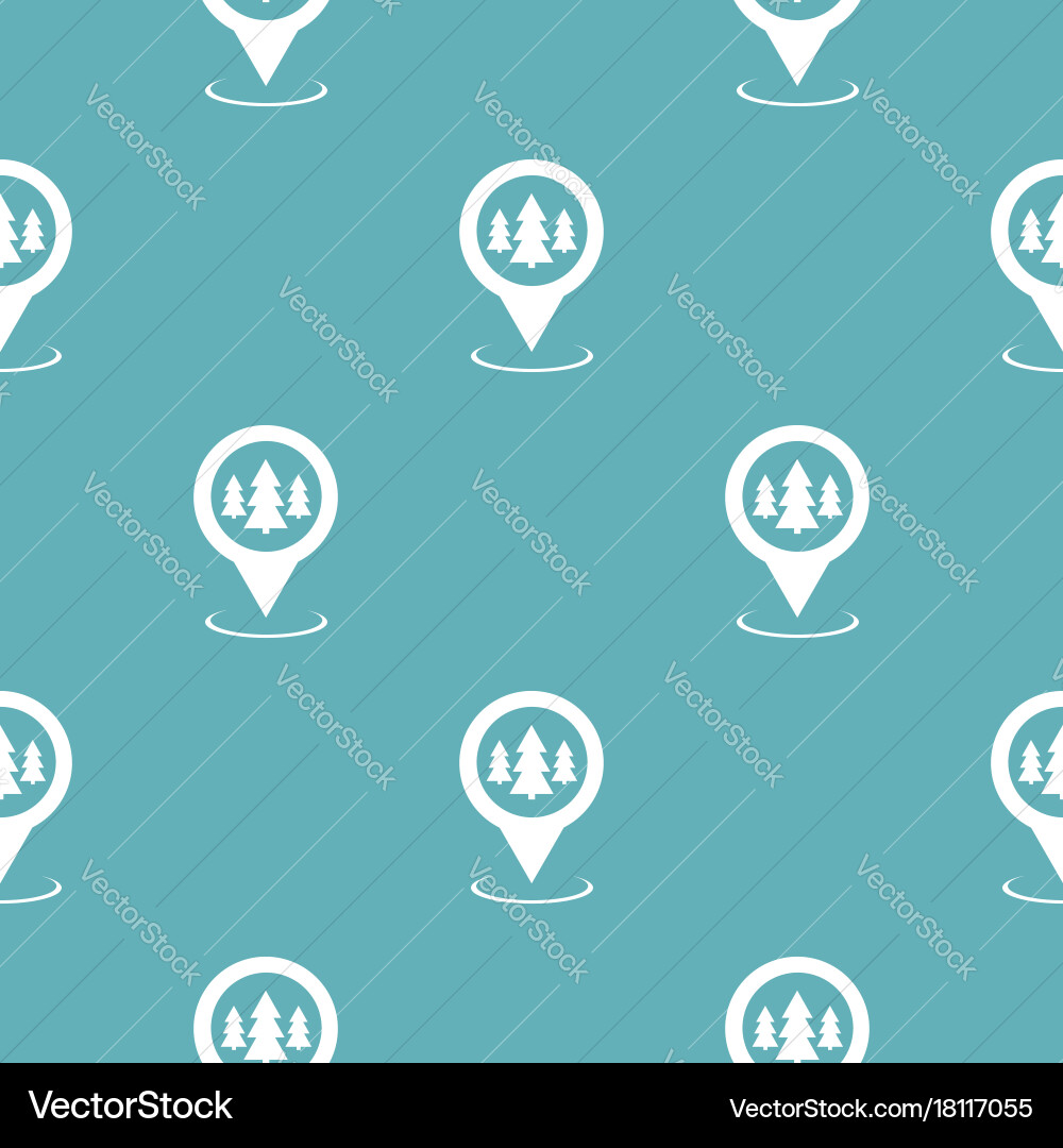 Forest map pointer pattern seamless blue vector image