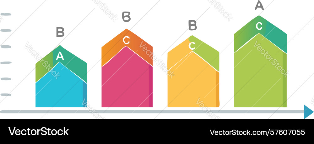 Infographic bar chart data visualization design vector image