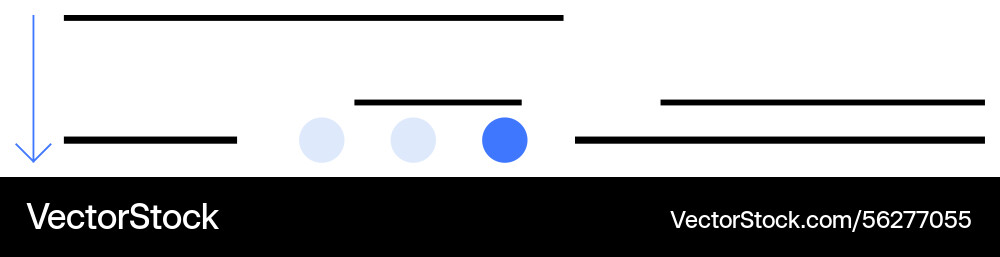 Progress tracker with horizontal lines and dotted Progress tracker with horizontal lines and dotted vector image